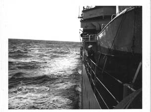 Unidentifed sailor on starboard boat deck